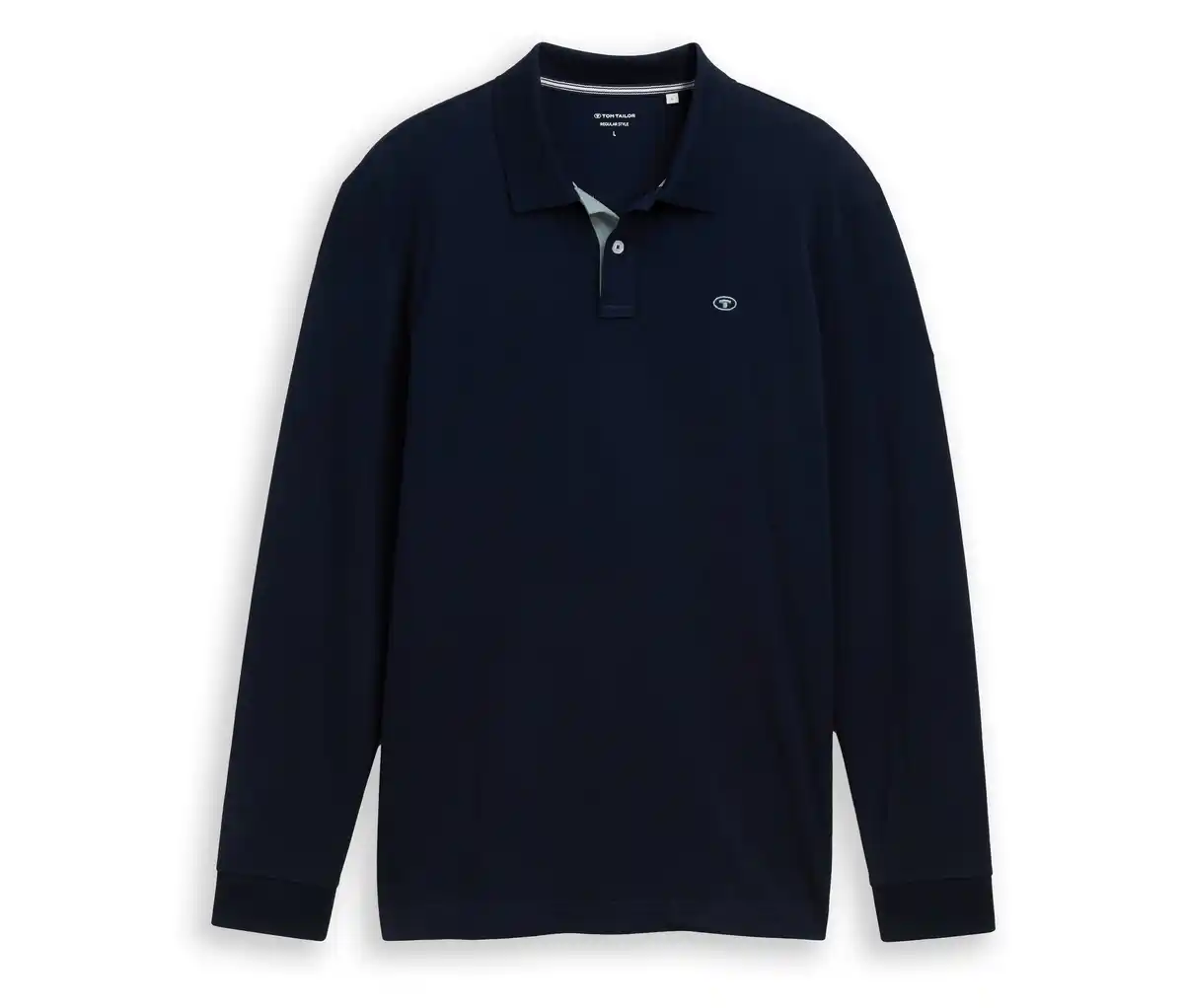 Bild 1 von Tom Tailor Longsleeve Piqué Poloshirt, Sky Captain Blue