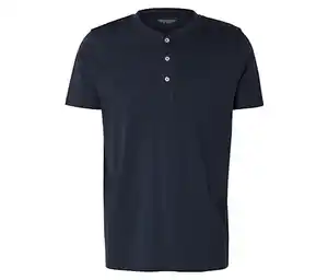 Kurzarm-Henley, navy
