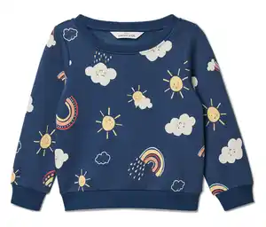 Kinder-Sweatshirt mit angerauter Innenseite, dunkelblau