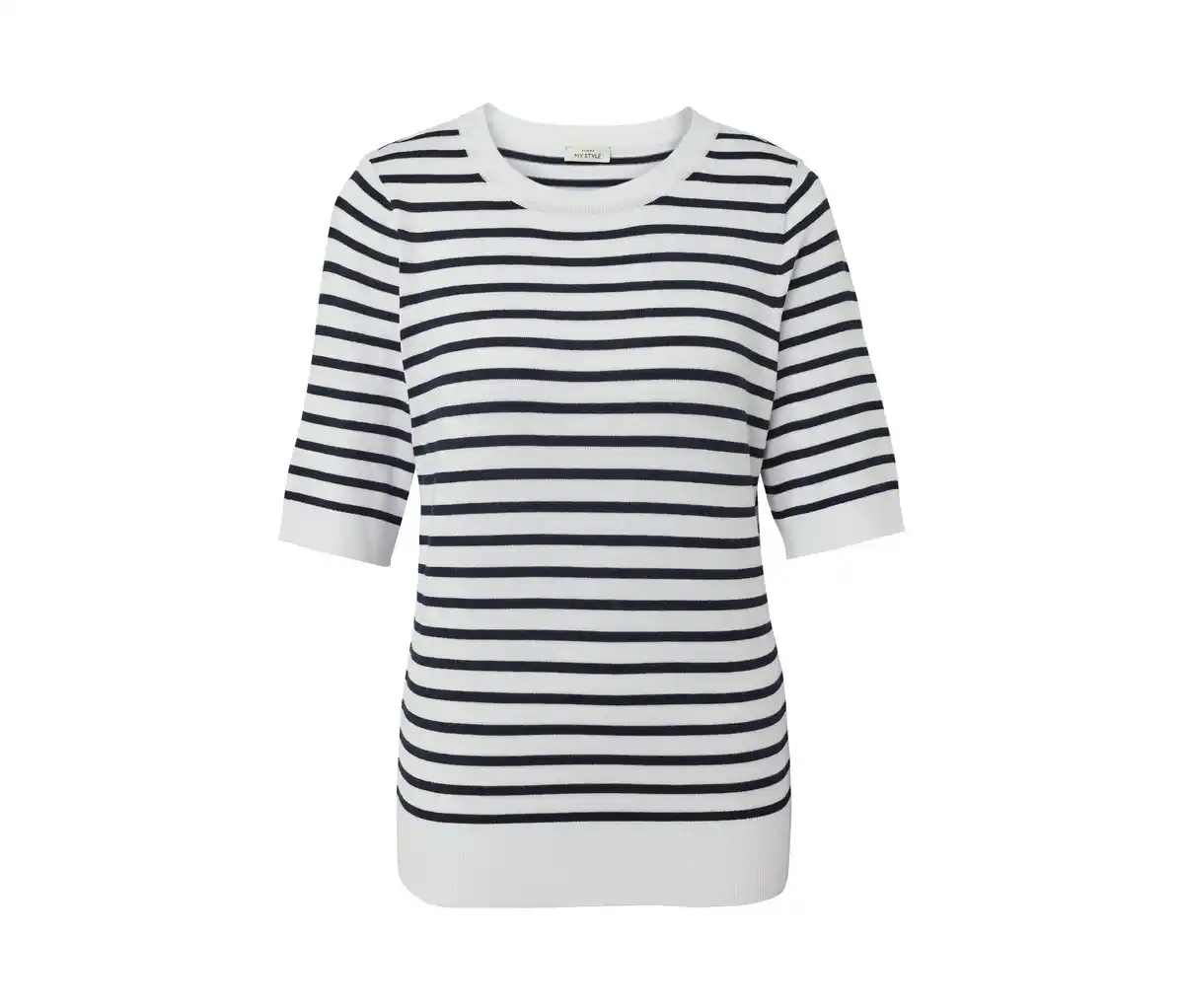 Bild 1 von Gestreifter Feinstrickpullover, navy