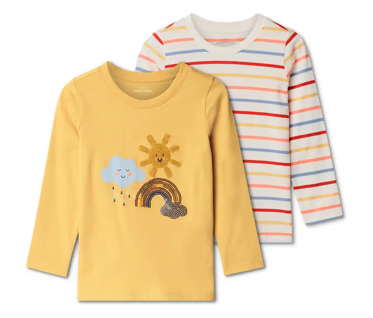 Bild 1 von 2 Kinder-Langarmshirts mit Applikation, gelb