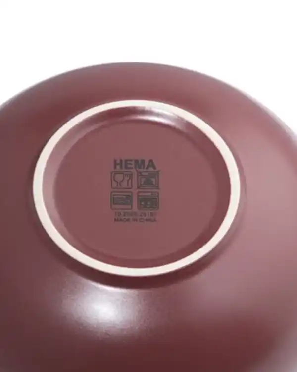 Bild 3 von Schälchen ⌀ 14,5 × 5 cm Steingut Bordeauxrot matt