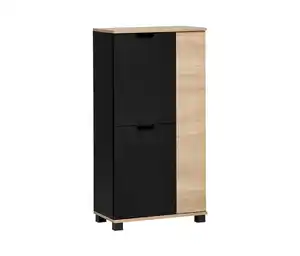 Highboard »Emmik« schwarz/weißeiche