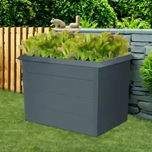 FLORAWORLD Hochbeet, 103x83x76 cm, mit Schneckenschutz, Aluminium, anthrazit