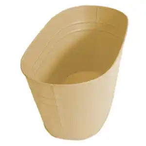 Dekoschale, oval, LxBxH: 33 x 14 x 14 cm, Zink, creme