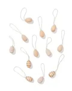 Oster-Anhänger Holz Ei – 12 Stück