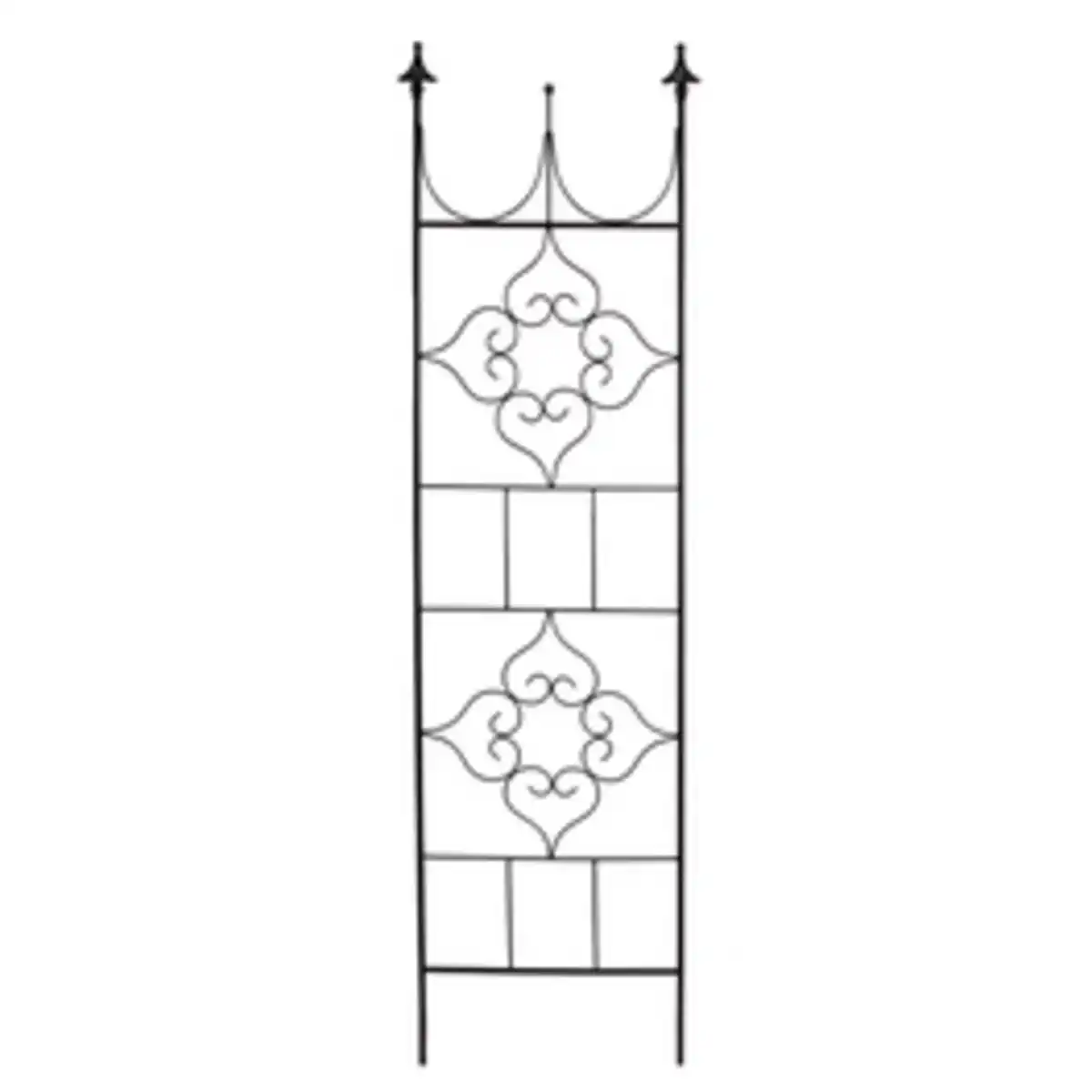 Bild 1 von Spalier »Eckig«, BxH: 48 x 180 cm, Metall, grau