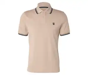 Piqué-Poloshirt, beige