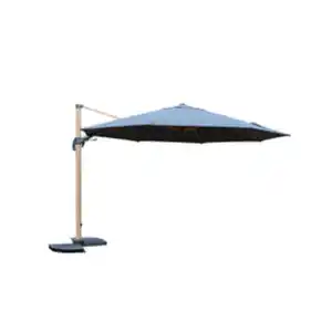 CASAYA Pendelschirm »Paros«, Ø 350 cm, UV80+, Aluminium, Holzoptik/anthrazit