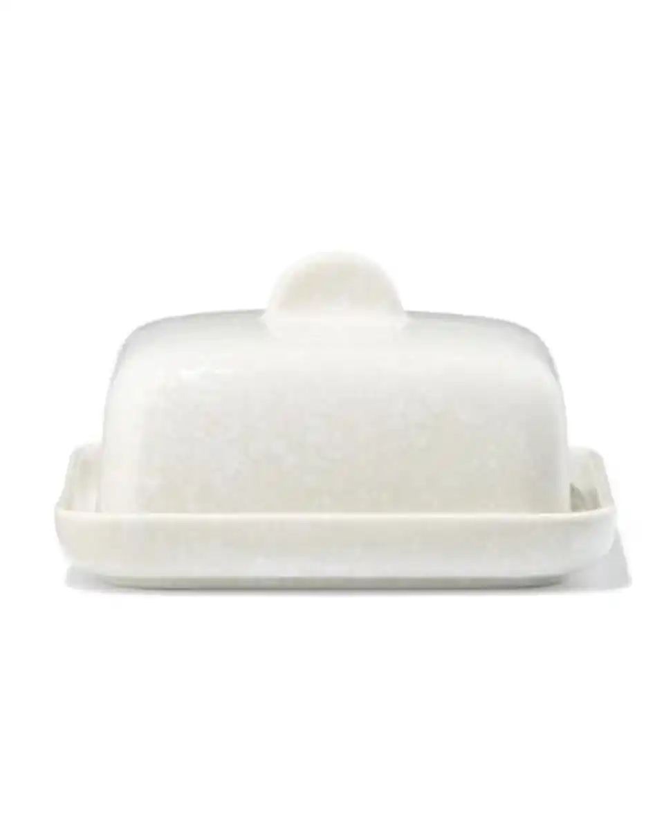 Bild 1 von Butterdose 14 × 15 × 9 cm, Steingut, gesprenkelt, grün