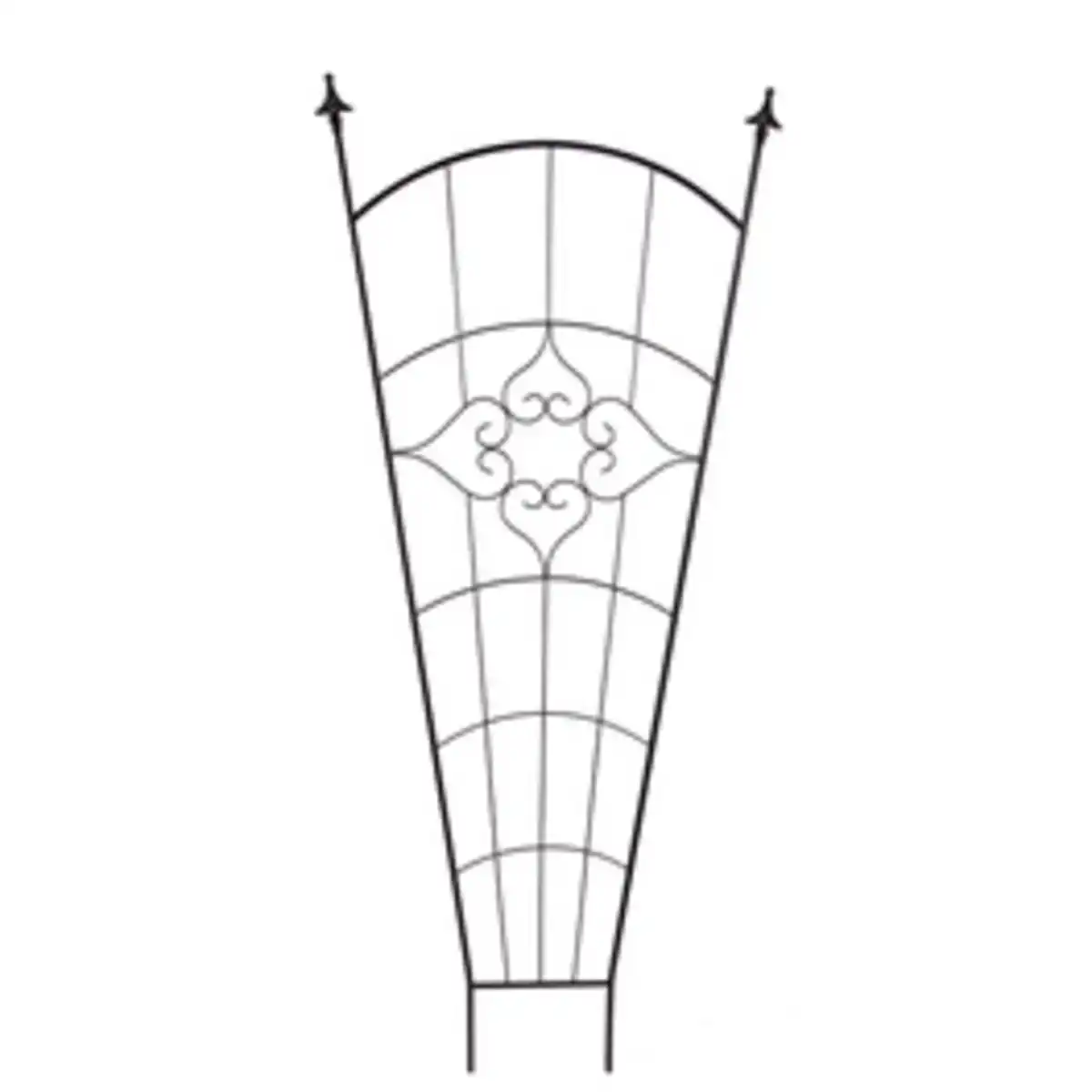 Bild 1 von Spalier »Fächer«, BxH: 74 x 180 cm, Metall, grau