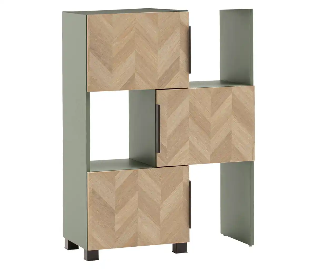 Bild 1 von Schieberegal »Piazza«, üistazie/Fischgräten-Dekor