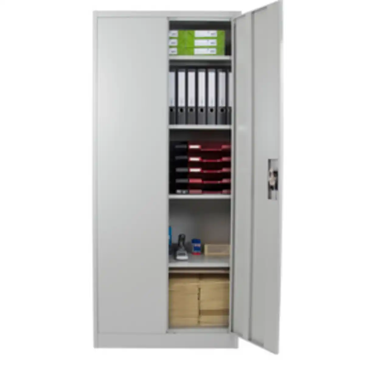 Bild 2 von rikta Metallschrank, BxHxT: 80 x 184 x 40 cm, Stahl, grau