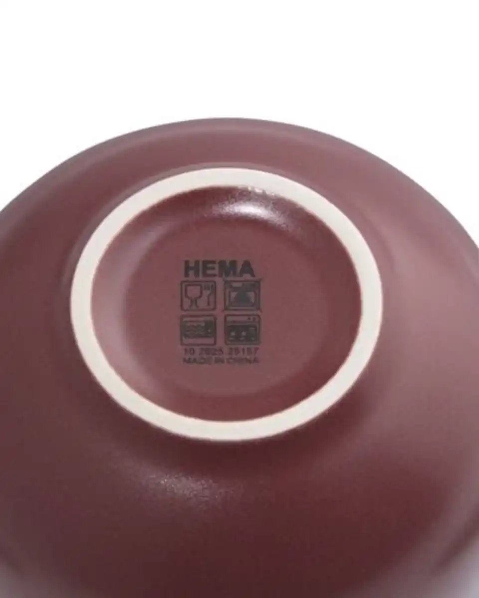 Bild 3 von Schälchen ⌀ 7,5 × 5 cm Steingut Bordeauxrot matt