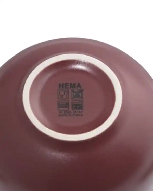 Bild 3 von Schälchen ⌀ 7,5 × 5 cm Steingut Bordeauxrot matt