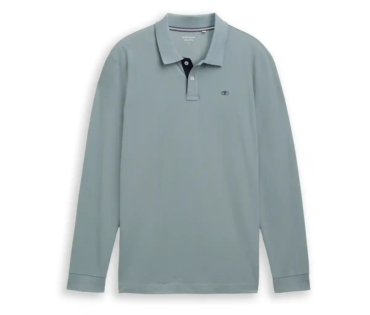 Bild 1 von Tom Tailor Longsleeve Piqué Poloshirt, Grey Mint