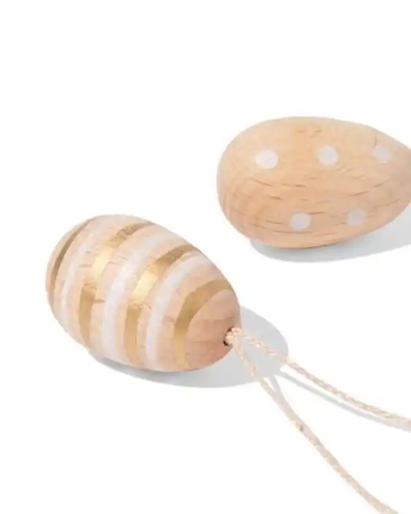 Bild 2 von Oster-Anhänger Holz Ei – 12 Stück