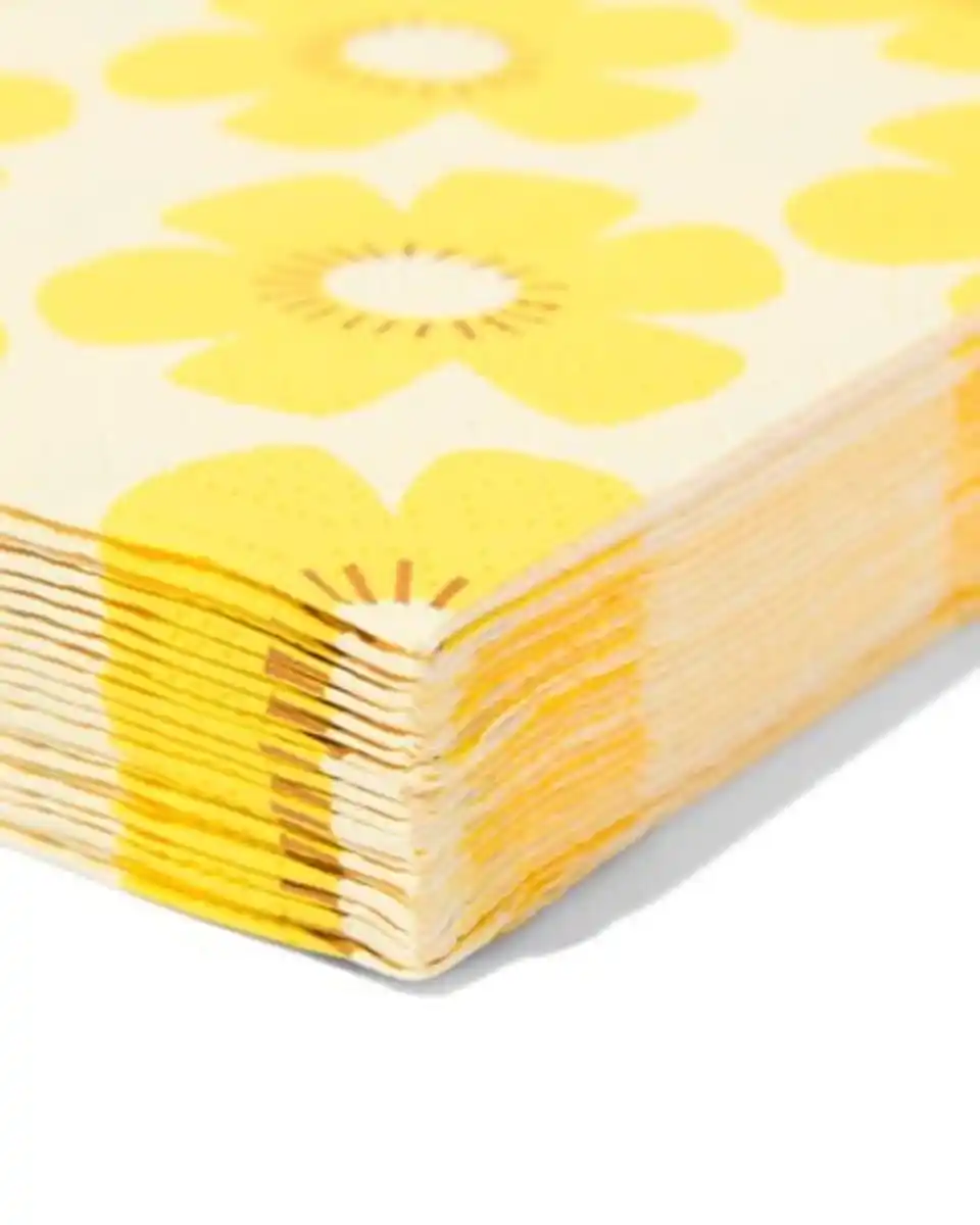 Bild 2 von Servietten 33 x 33 cm Papier Blumen – 20 Stück