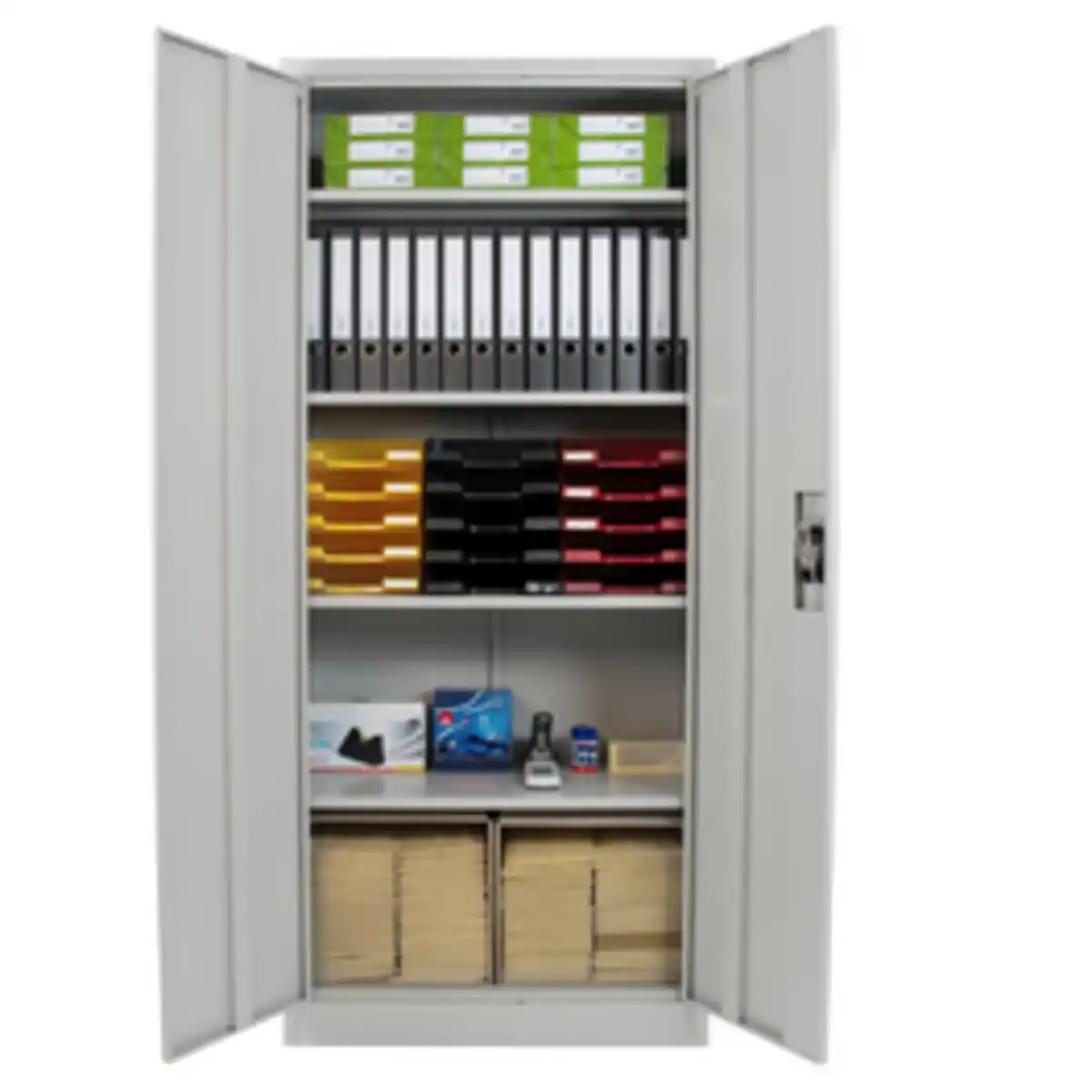 Bild 3 von rikta Metallschrank, BxHxT: 80 x 184 x 40 cm, Stahl, grau