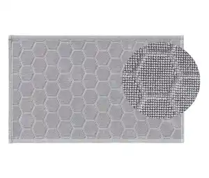 benuta Badematte »Jojo«, Raute, 50 x 80 cm, hellgrau