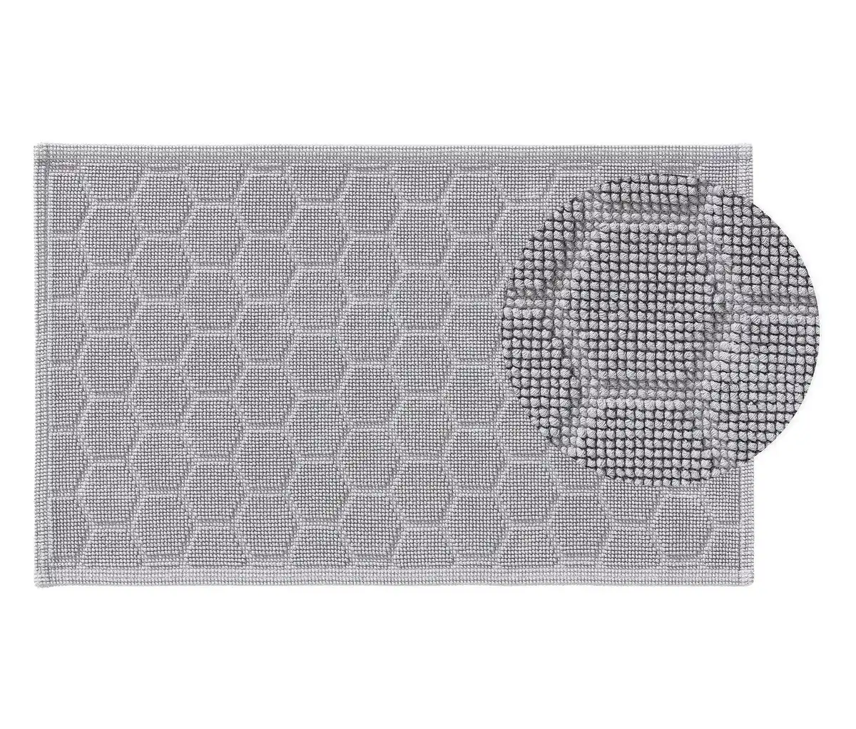Bild 1 von benuta Badematte »Jojo«, Raute, 50 x 80 cm, hellgrau