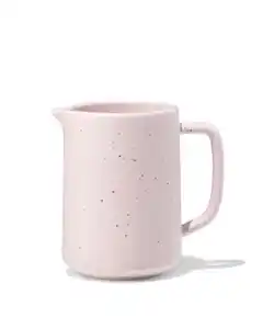 Milchkännchen 180 ml, Steingut, gesprenkelt, rosa