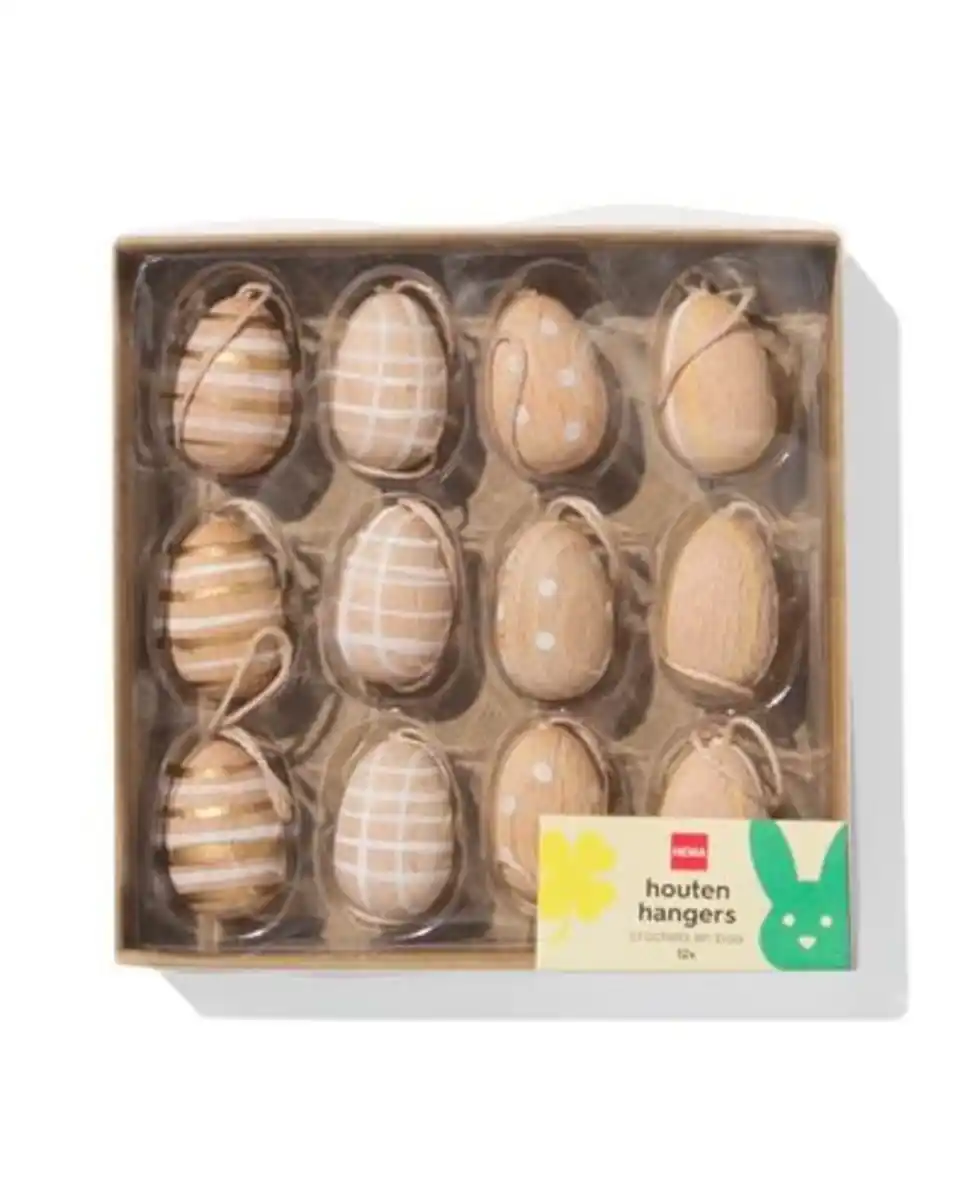 Bild 3 von Oster-Anhänger Holz Ei – 12 Stück