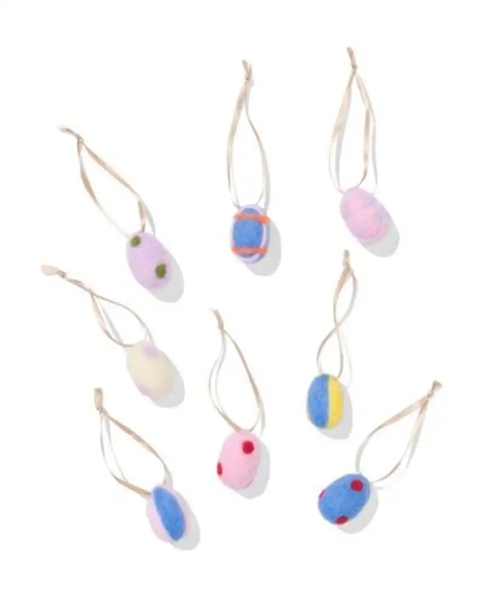 Bild 1 von Oster-Anhänger Filz Ei - 8 Stück