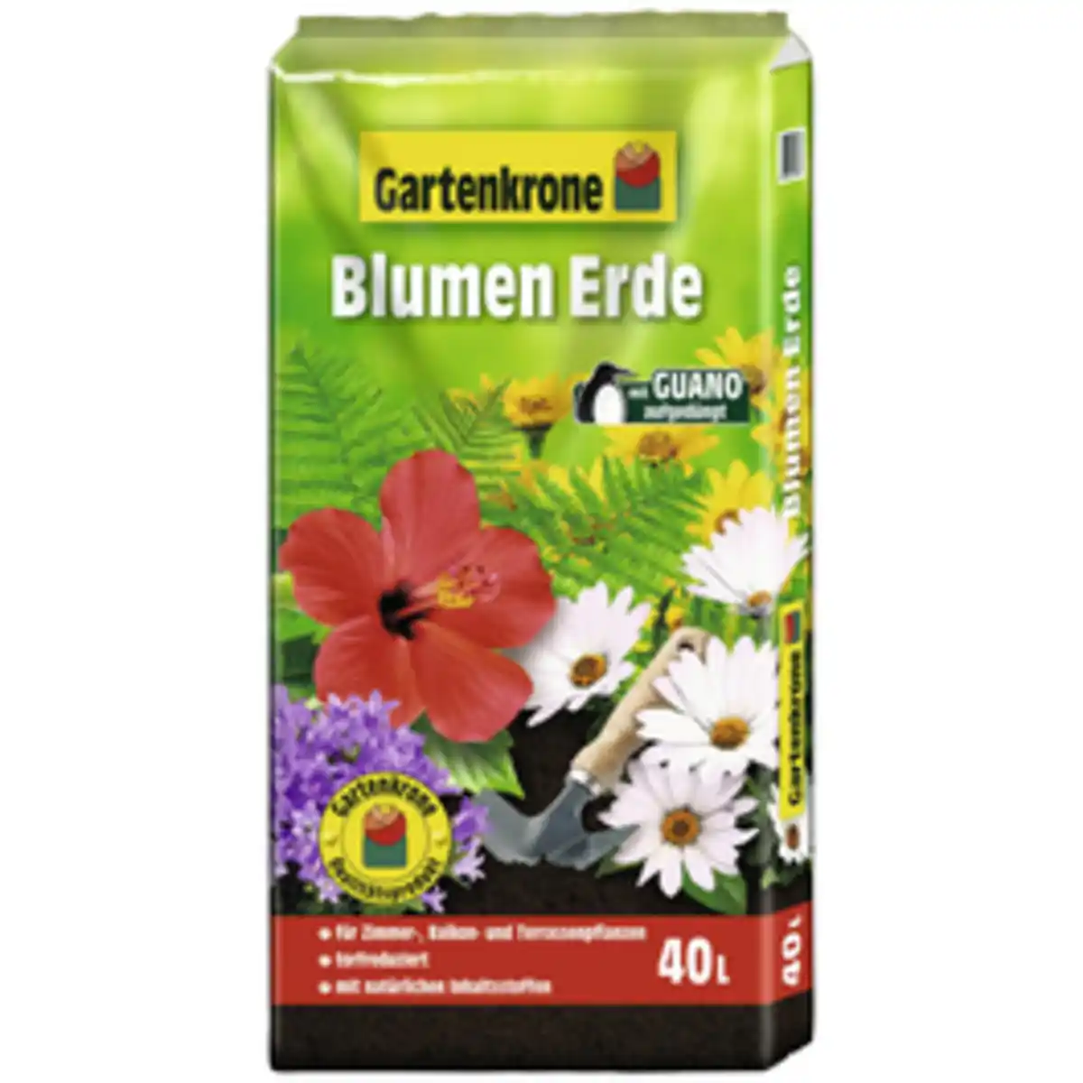 Bild 1 von Gartenkrone Blumenerde, 40,0L, torfreduziert