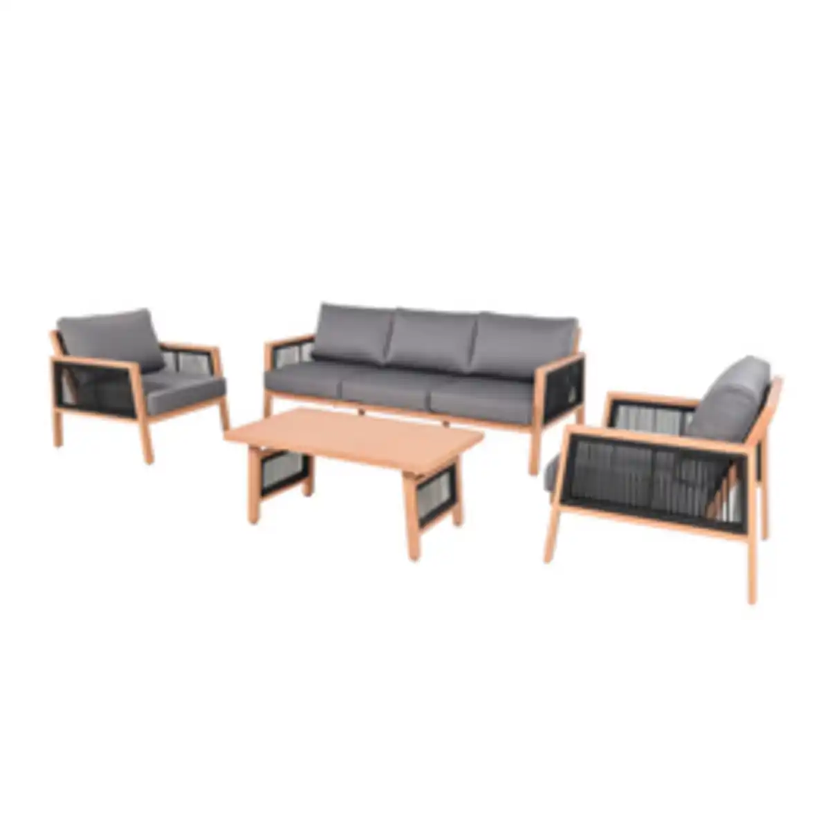 Bild 2 von CASAYA Loungeset, Aluminium, Ropebespannung, naturfarben