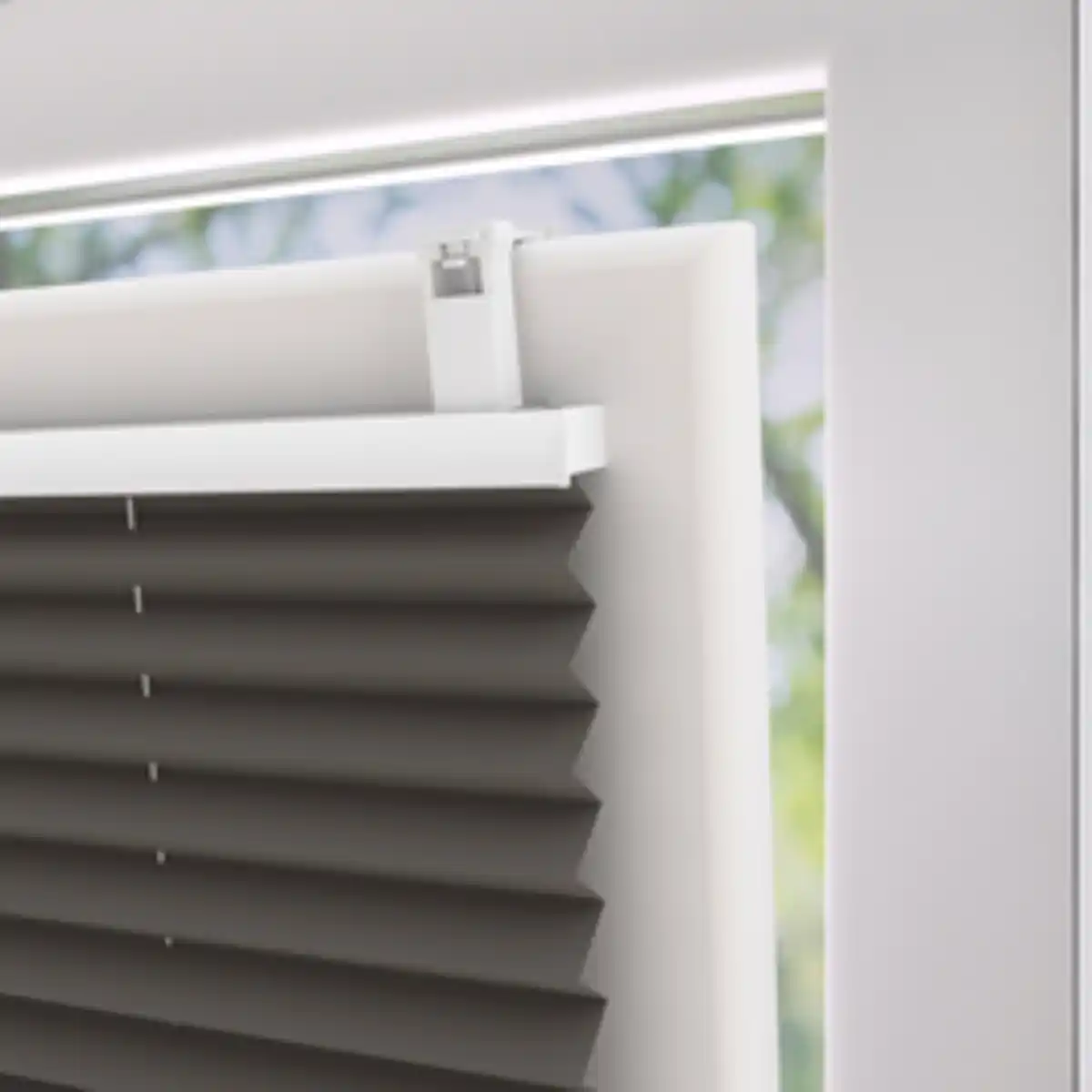 Bild 2 von CASAYA Klemmfix Plissee, klemmfix, BxH: 80 x 130 cm, Polyester, grau