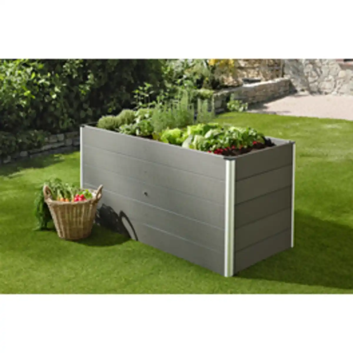 Bild 1 von Mr. GARDENER Hochbeet, BxHxL: 70 x 75 x 160 cm, WPC/Alumium, anthrazit