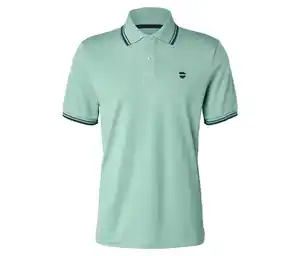 Piqué-Poloshirt, aqua