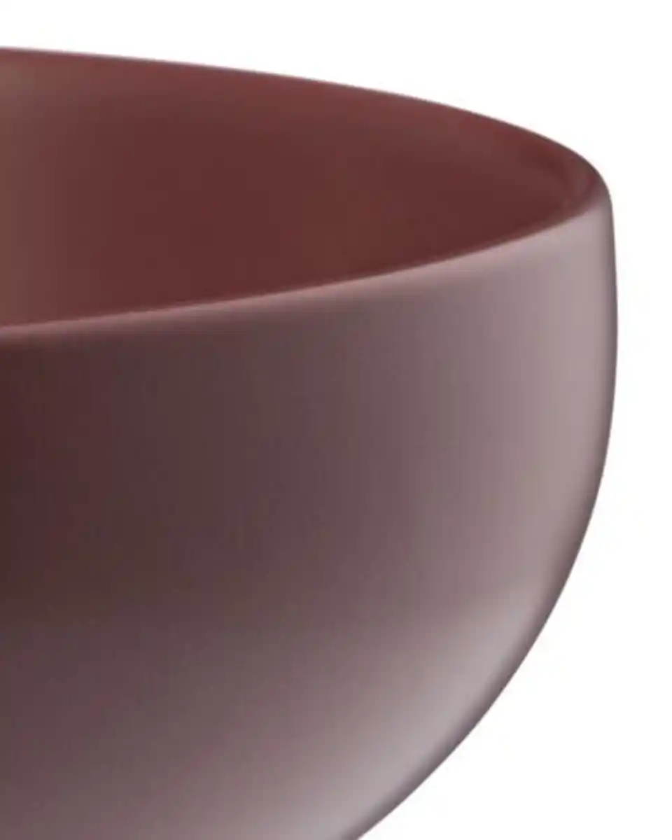 Bild 2 von Schälchen ⌀ 14,5 × 5 cm Steingut Bordeauxrot matt
