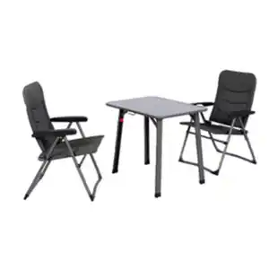 CASAYA Campingset »VAN«, 3-teilig, 3D Mesh-Gewebe, Polywood-Tischplatte, grau