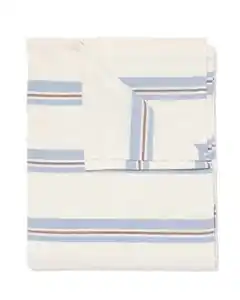 Tischdecke XL 320 x 145 cm, Baumwolle, blau gestreift