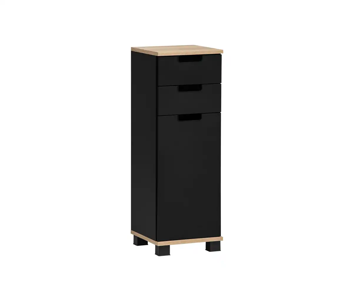 Bild 1 von Unterschrank »Emmik«, schwarz/weißeiche