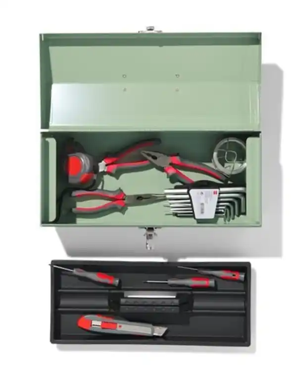 Bild 3 von Werkzeugkiste, 18 x 41 x 19 cm, Metall, grün