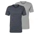 Bild 1 von 2 T-Shirts, hellgrau meliert, navy-hellgrau meliert gestreift