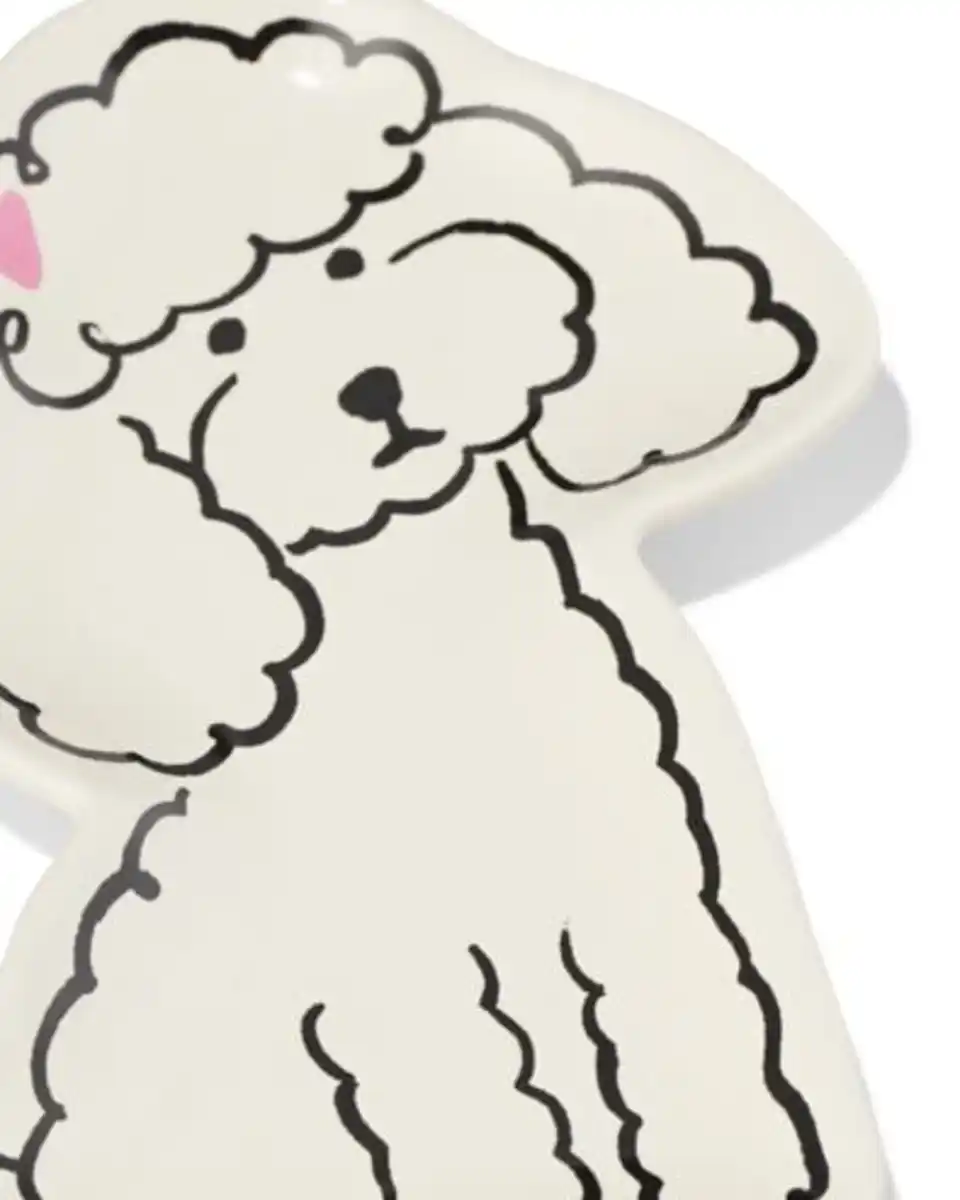 Bild 2 von Untertasse 13,5 x 9,6 cm, aus Keramik, Hund