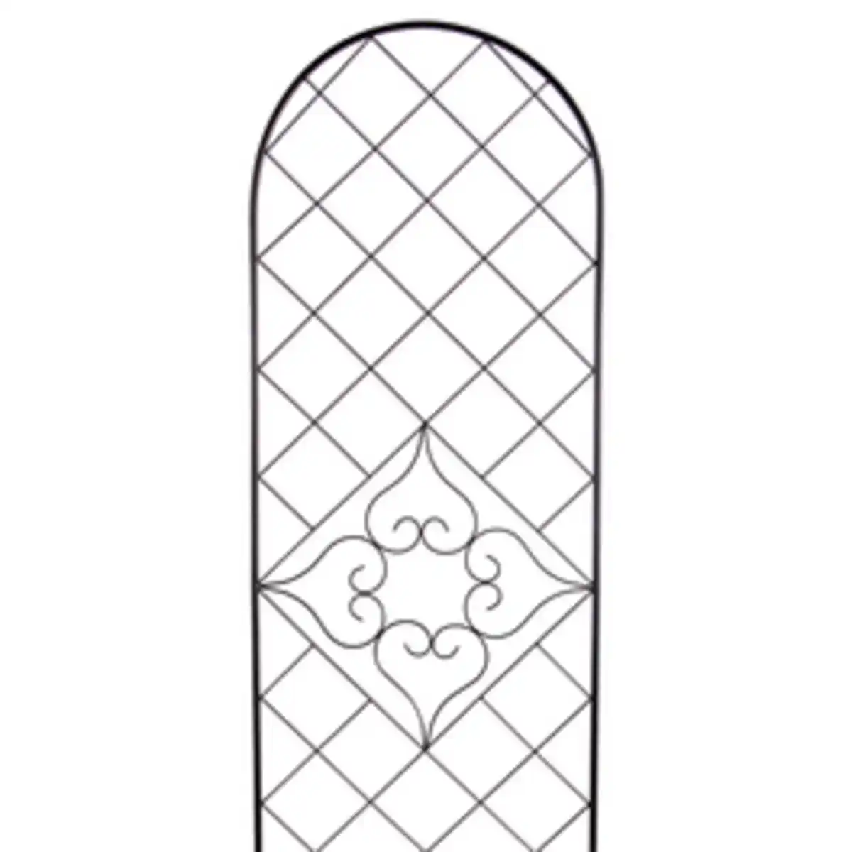 Bild 2 von Spalier »Rundbogen«, BxH: 48 x 180 cm, Metall, grau