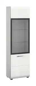 Vitrine Ice Weiß hochglanz, Weiß, Weiß Hochglanz