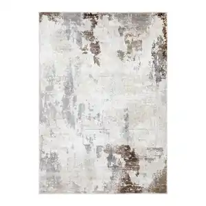 Webteppich Lucy in Grau/Braun ca. 120x170cm, Grau, Beige