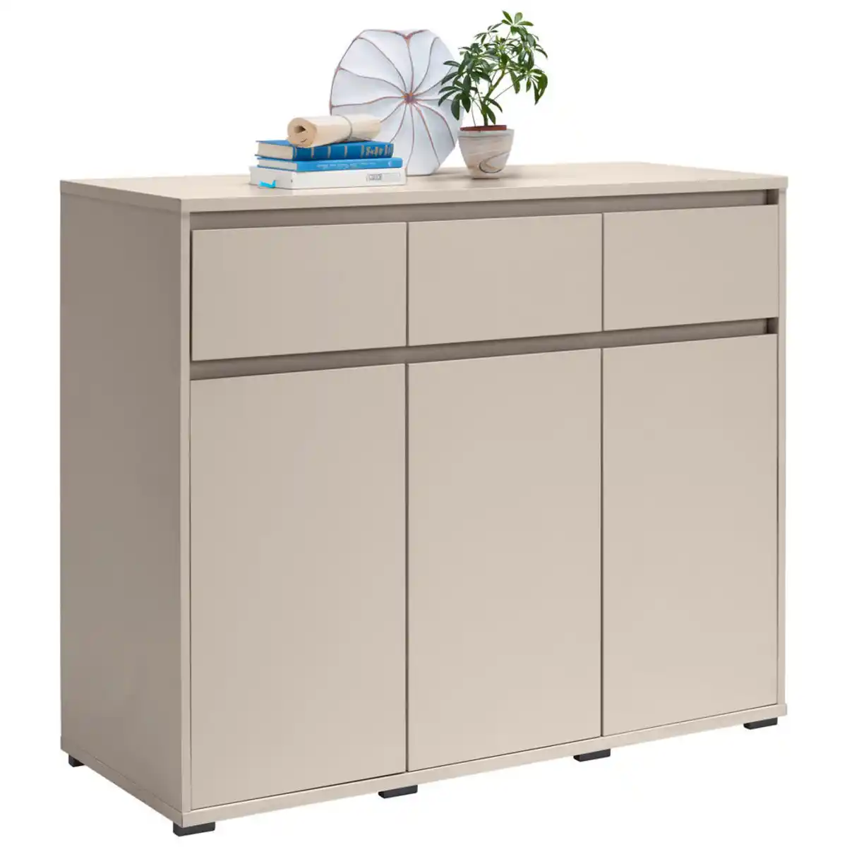 Bild 1 von Carryhome Kommode, Kaschmir, Holzwerkstoff, 2 Fächer, 3 Schublade(n) Schubladen, 120x103x48 cm, Wohnzimmer, Kommoden & Sideboards, Kommoden