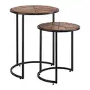 Bild 1 von Beistelltischset in Schwarz/Akaziefarben, Schwarz, Akaziefarben