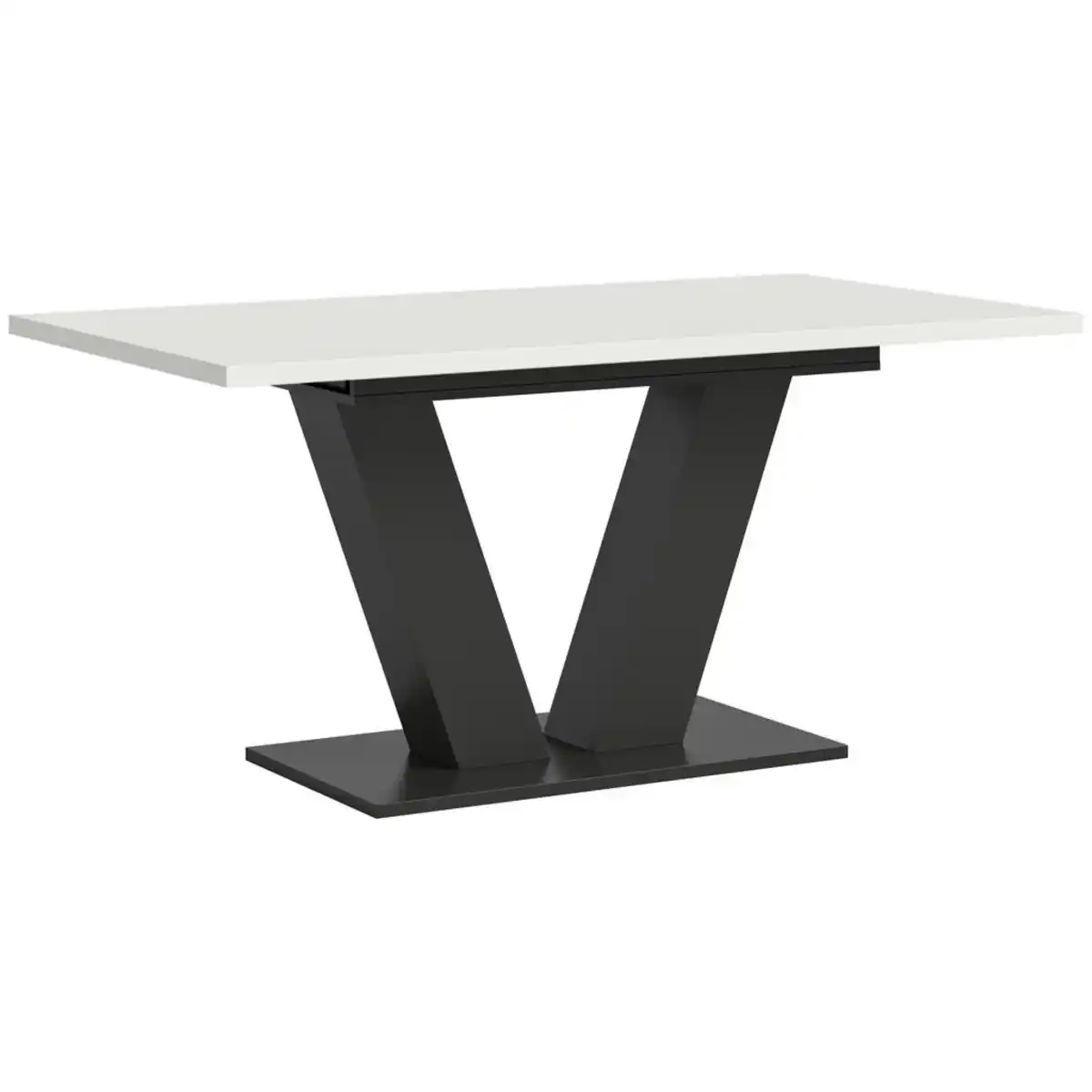 Bild 1 von Mid.you Ausziehtisch, Weiß, Holzwerkstoff, rechteckig, Bodenplatte, 90x75x150-190 cm, FSC Mix, ausziehbar, Esszimmer, Tische, Esstische, Esstische ausziehbar