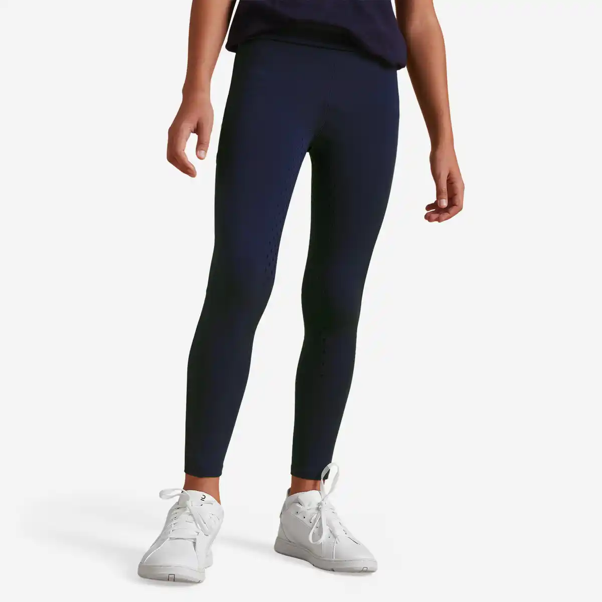 Bild 1 von FOUGANZA Reitleggings 500 Full Grip Kinder blau