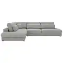 Bild 1 von Livetastic Ecksofa, Grau, Textil, 5-Sitzer, Füllung: Schaumstoff, Ottomane links, L-Form, 332x244 cm, Made in EU, seitenverkehrt erhältlich, Wohnzimmer, Sofas & Couches, Wohnlandschaften, Ecksofas