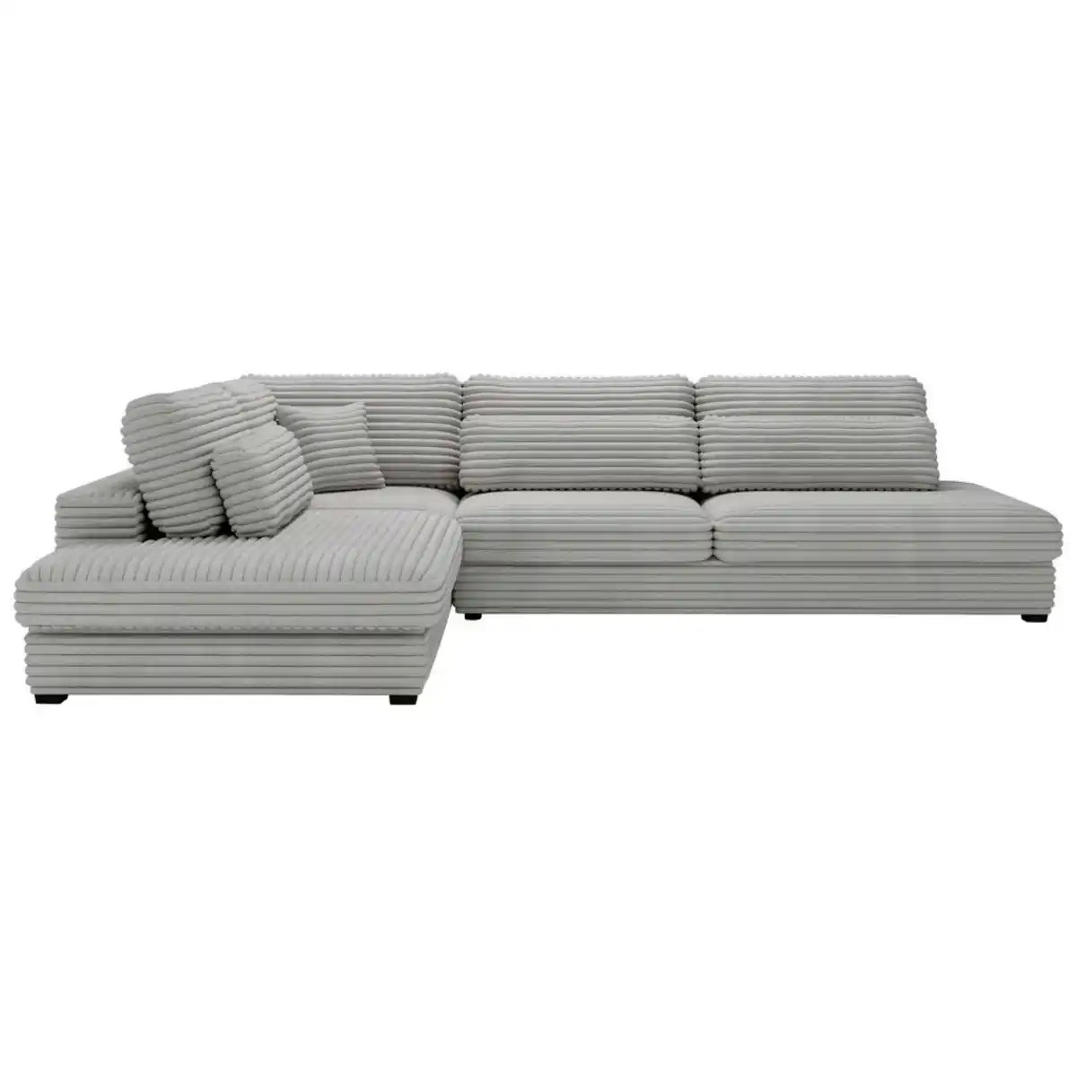 Bild 1 von Livetastic Ecksofa, Grau, Textil, 5-Sitzer, Füllung: Schaumstoff, Ottomane links, L-Form, 332x244 cm, Made in EU, seitenverkehrt erhältlich, Wohnzimmer, Sofas & Couches, Wohnlandschaften, Ecksofas