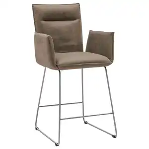 Valnatura Tresensessel, Edelstahl, Graubraun, Metall, Textil, Kufe, Rundrohr, 56x98x62 cm, Stoffauswahl, Gestellauswahl, Esszimmer, Barmöbel, Barhocker